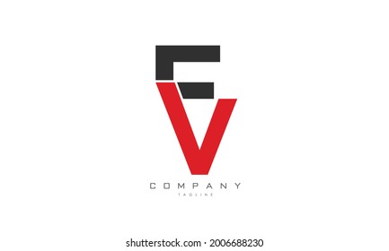 Alphabet letters Initials Monogram logo FV, VF, F and V