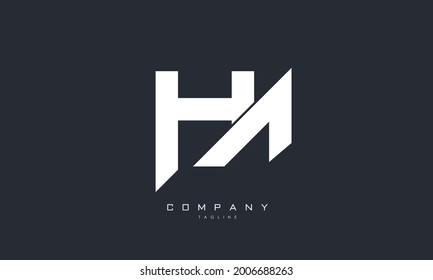 Alphabet letters Initial Monogram Logo HA, AH, H und A