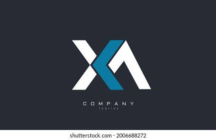 Letras alfabéticas Iniciales Logotipo Monograma XA, AX, X y A