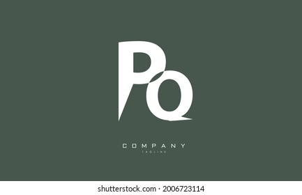 Alphabet letters Initials Monogram logo PO, OP, P and O