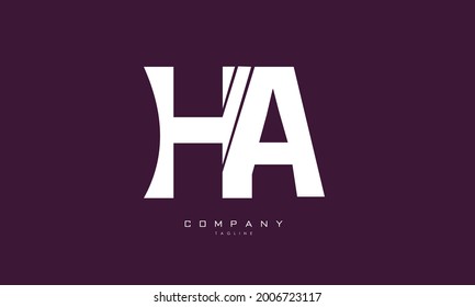 Alphabet letters Initials Monogram logo HA, AH, H and A