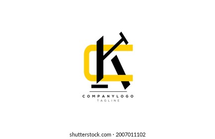 Alphabet letters Initials Monogram logo CK, CK INITIAL, CK letter