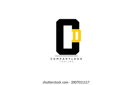 Alphabet letters Initials Monogram logo CD, CD INITIAL, CD letter