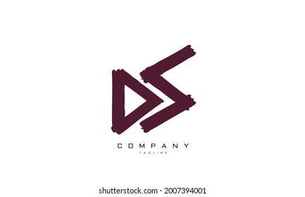 Alphabet letters Initials Monogram logo DS, SD, D and S