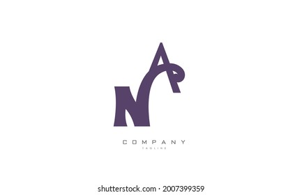Alphabet letters Initials Monogram logo NA, AN, N and A