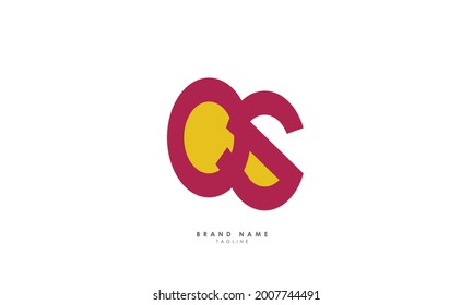 Alphabet letters Initials Monogram logo OS, SO, O and S