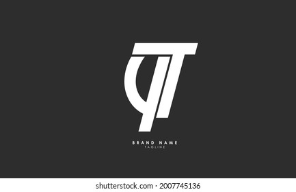 Alphabet letters Initials Monogram logo YT, TY, Y and T