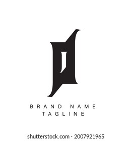 Letras alfabéticas Iniciales Monograma J Alfabeto Letras J diseño minimalista de logotipo en un tipo de letra simple pero elegante, Moderno y único creativo de marcas de moda en forma circular mínima y creativa