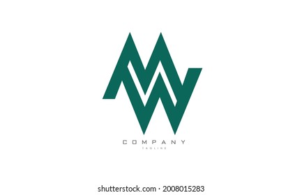 Alphabet letters Initials Monogram logo MN, NM, M and N