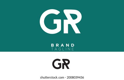 Alphabet letters Initials Monogram logo GR, RG, G and R