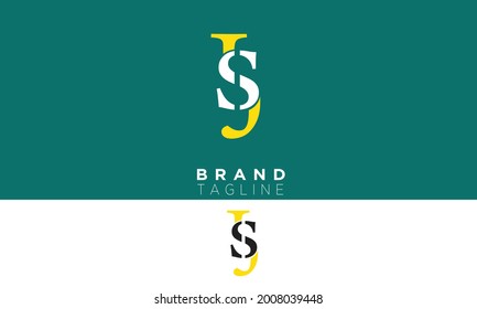 Letras alfabéticas Iniciales Logotipo Monograma SJ, JS, S y J