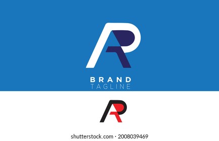 Alphabet letters Initials Monogram logo AR, RA, A and R