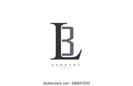 Alphabet letters Initial Monogram Logo LB, BL, L und B