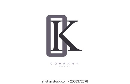 Letras alfabéticas Iniciales Logotipo Monograma OK, KO, O y K