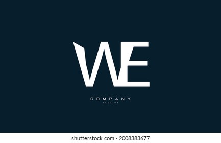 Letras alfabéticas Iniciales Logotipo Monograma WE, EW, W y E
