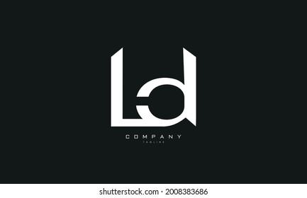 Alphabet letters Initials Monogram logo LD, DL, L and D