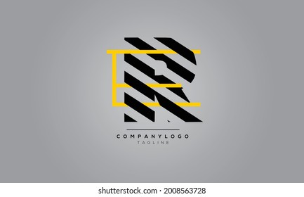 Alphabet letters Initials Monogram logo ER, ER INITIAL, ER letter