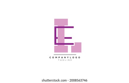 Alphabet letters Initials Monogram logo EL, EL INITIAL, EL letter