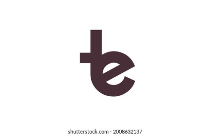 Alphabet letters Initials Monogram logo TE, ET, E and T