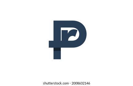 Alphabet letters Initials Monogram logo PR, RP, P and R