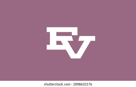 Alphabet letters Initials Monogram logo EV, VE, E and V