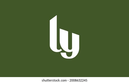 Alphabet letters Initials Monogram logo LY, YL, L and Y