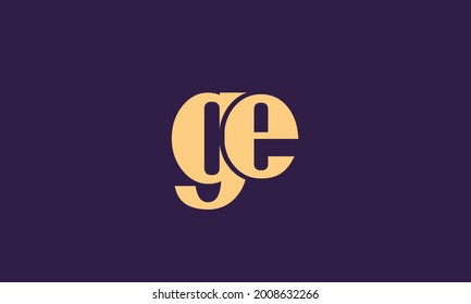 Alphabet letters Initials Monogram logo GE, EG, G and E
