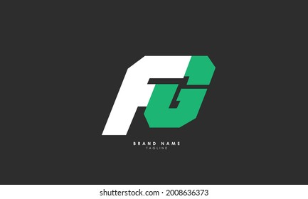 Alphabet letters Initials Monogram logo FG, GF, F and G