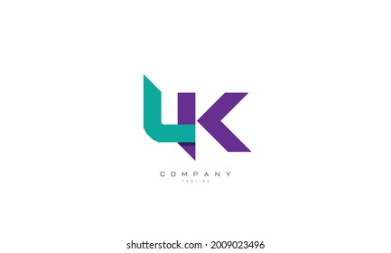 Alphabet letters Initials Monogram logo LK, KL, L and K