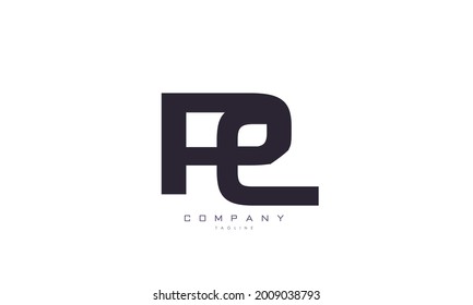 Alphabet letters Initials Monogram logo FE, EF, F and E