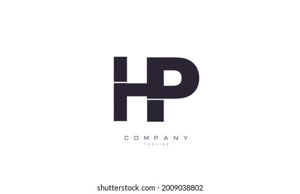 Alphabet letters Initials Monogram logo HP, PH, H and P