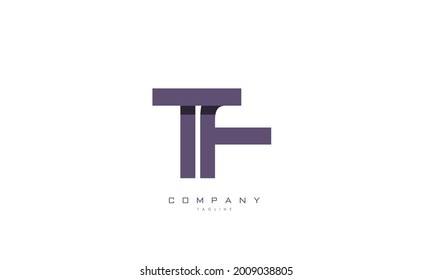 Alphabet letters Initial Monogram Logo TF, FT, T und F