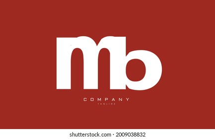 Letras alfabéticas Iniciales Monograma MB, BM, M y B