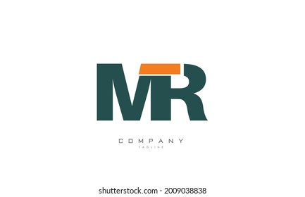 Alphabet letters Initials Monogram logo MR, RM, M and R