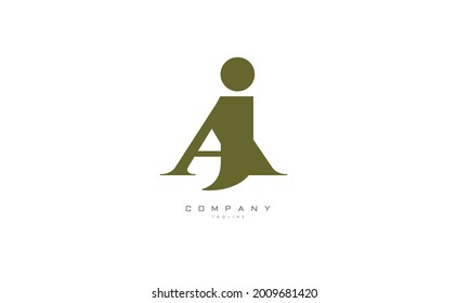 Letras alfabéticas Iniciales Logotipo Monograma AJ, JA, A y J