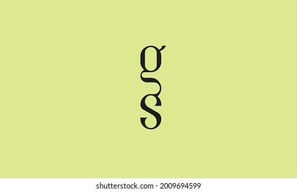 Alphabet letters Initial Monogram Logo GS, SG, G und S
