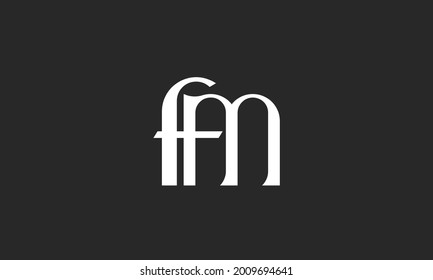 Alphabet letters Initial Monogram Logo FM, MF, F und M