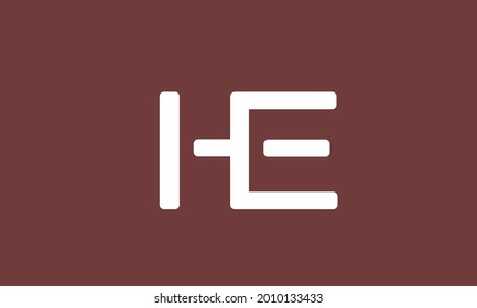 Alphabet letters Initials Monogram logo HE, EH, H and E