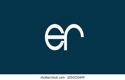 Alphabet letters Initials Monogram logo ER, RE, E and R