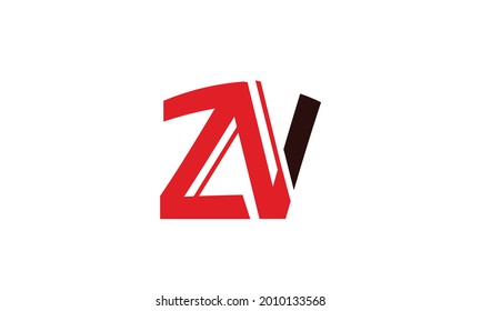 Alphabet letters Initials Monogram logo ZV, VZ, Z and V