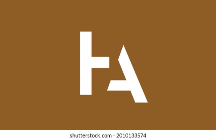 Alphabet letters Initials Monogram logo HA, AH, H and A