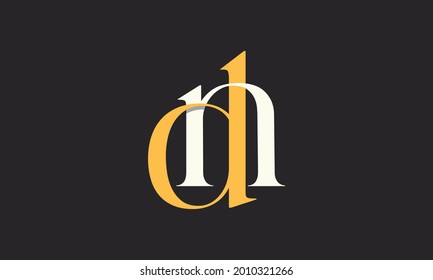 Alphabet letters Initial Monogram Logo DN, ND, D und N