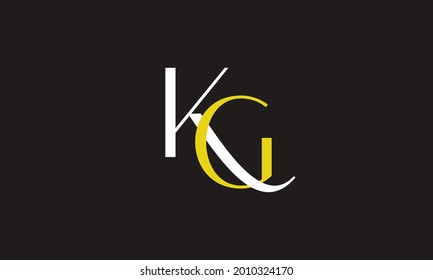Alphabet letters Initials Monogram logo KG, GK, K and G