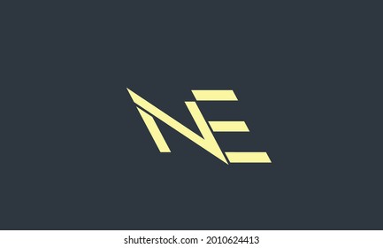 Alphabet letters Initials Monogram logo NE, EN, N and E