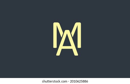 Alphabet letters Initials Monogram logo MA, AM, M and A