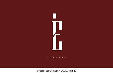 Alphabet letters Initials Monogram logo IE, EI, I and E