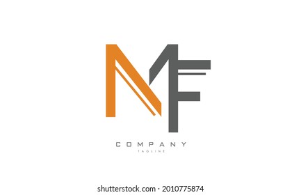 Alphabet letters Initial Monogram Logo MF, FM, M und F