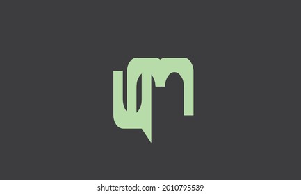 Alphabet letters Initial Monogram Logo UM, MU, U und M