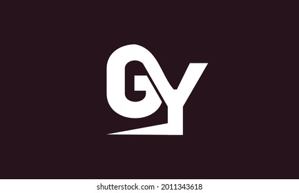 Alphabet letters Initials Monogram logo GY, YG, G and Y