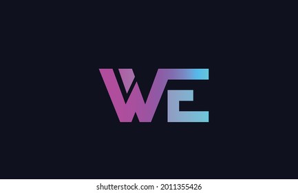 Alphabet letters Initials Monogram logo WE, EW, W and E